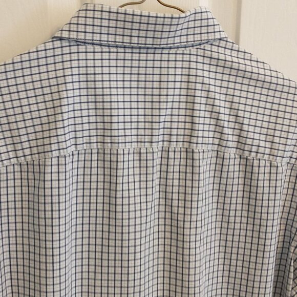 Claiborne Long Sleeve Button Up Men's Shirt, Size Large (Slim), White/Blue - Picture 5 of 6